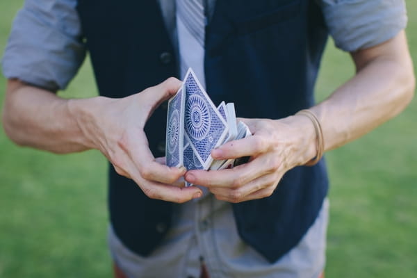 Magician with cards