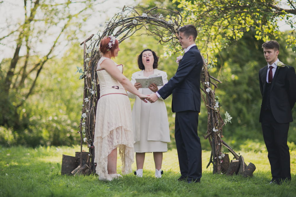 Outdoor wedding ceremony