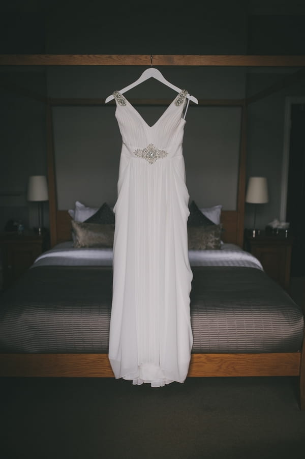 Wedding dress hanging