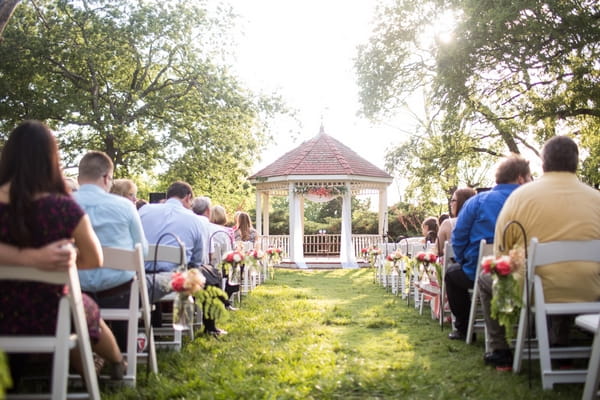 Outdoor wedding ceremony at Harn Homestead