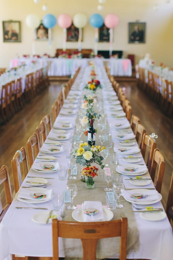 Long wedding table