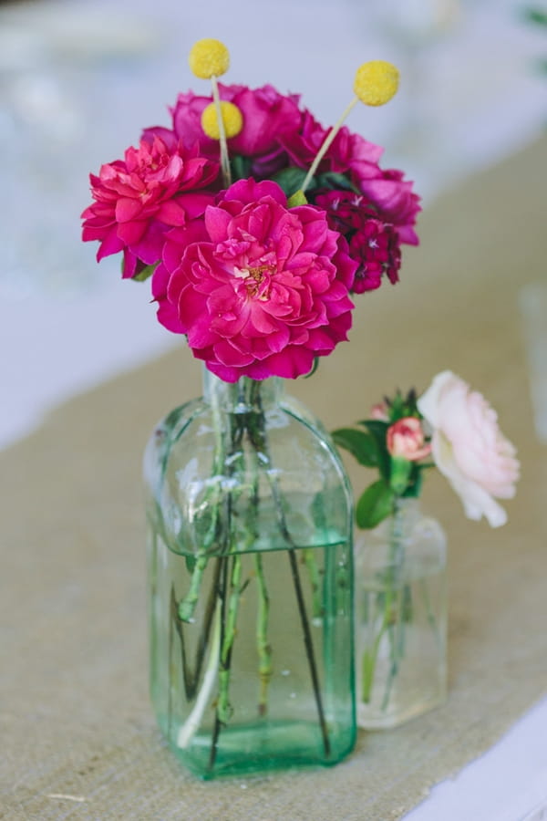 Flowers in small bottle