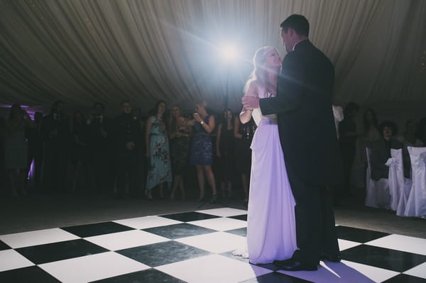 Bride and groom first dance