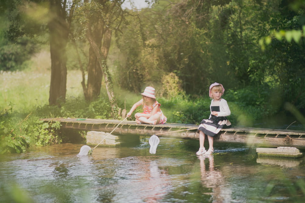 Children fishing