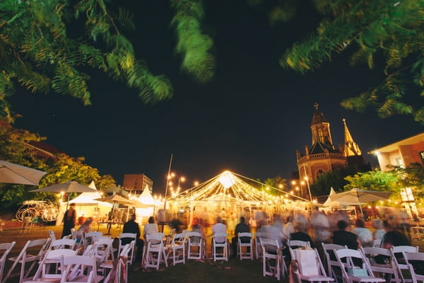 Carnival wedding at night