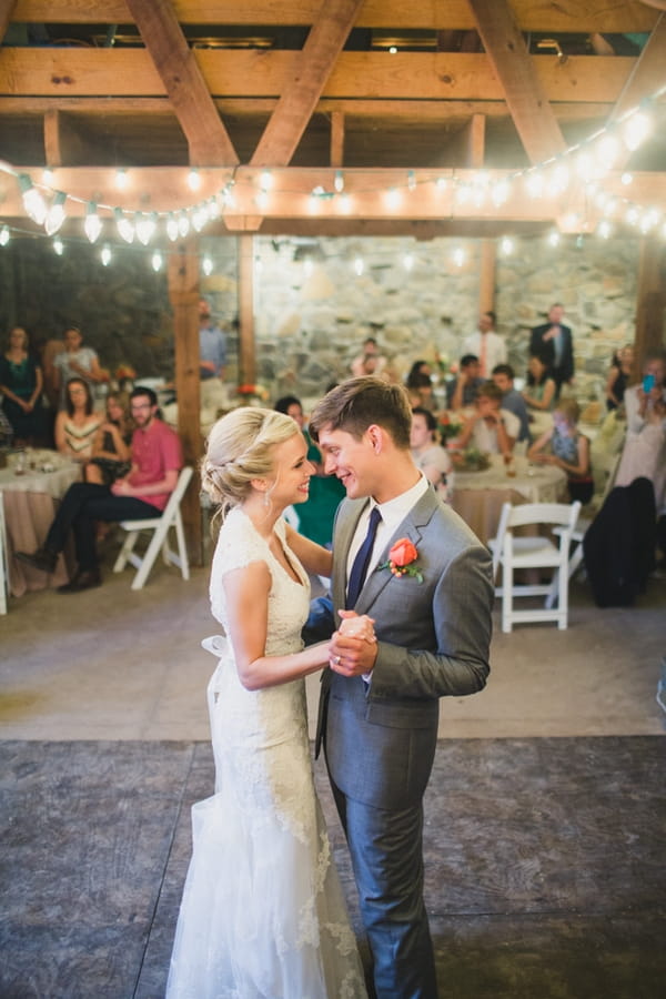 Bride and groom dance