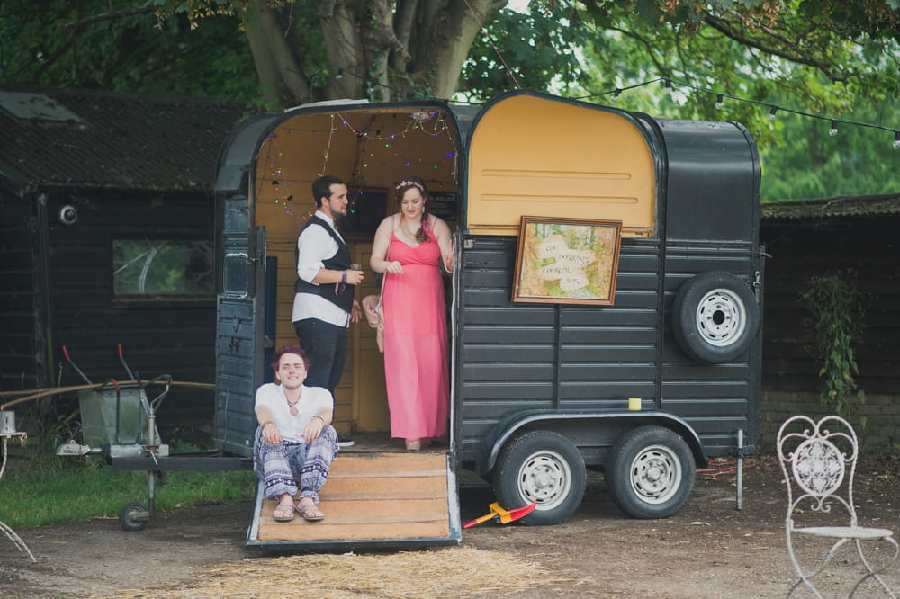 Wedding guests in Horsebox cocktail bar