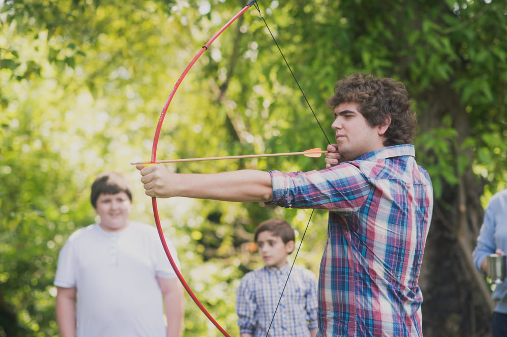 Archery at wedding