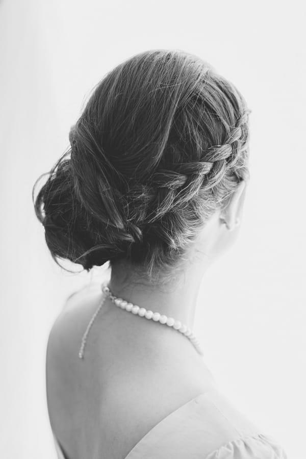 Bridesmaid with braid in hair