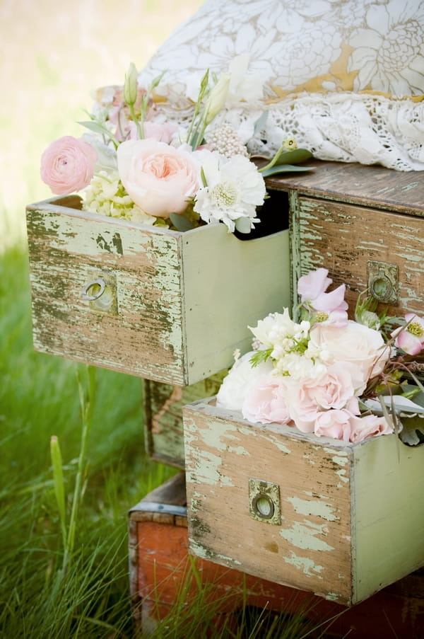 Drawers of flowers