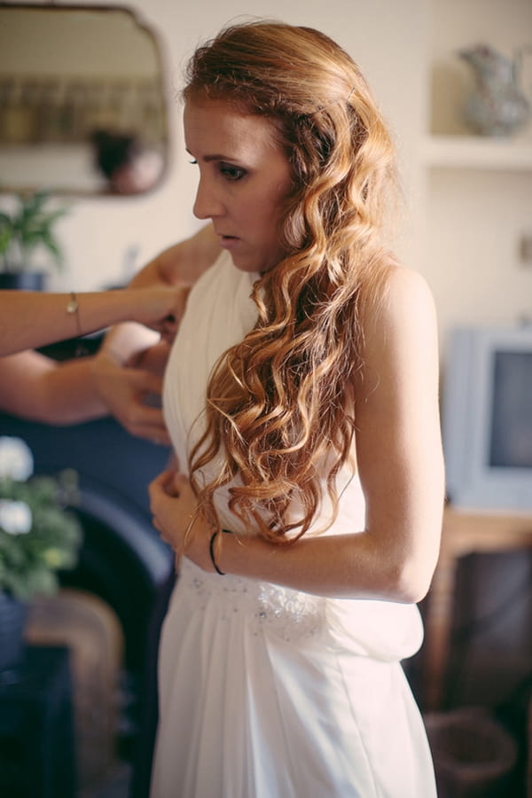 Bride with long hair