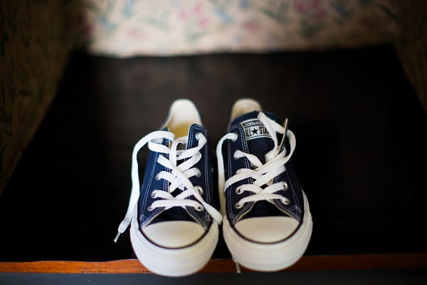 Blue Converse shoes