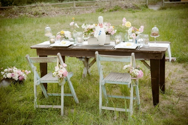 Vintage wedding table display