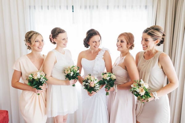 Bride and bridesmaids