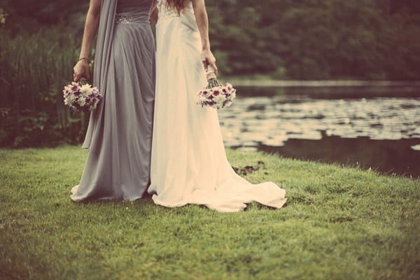 Brides holding bouquets