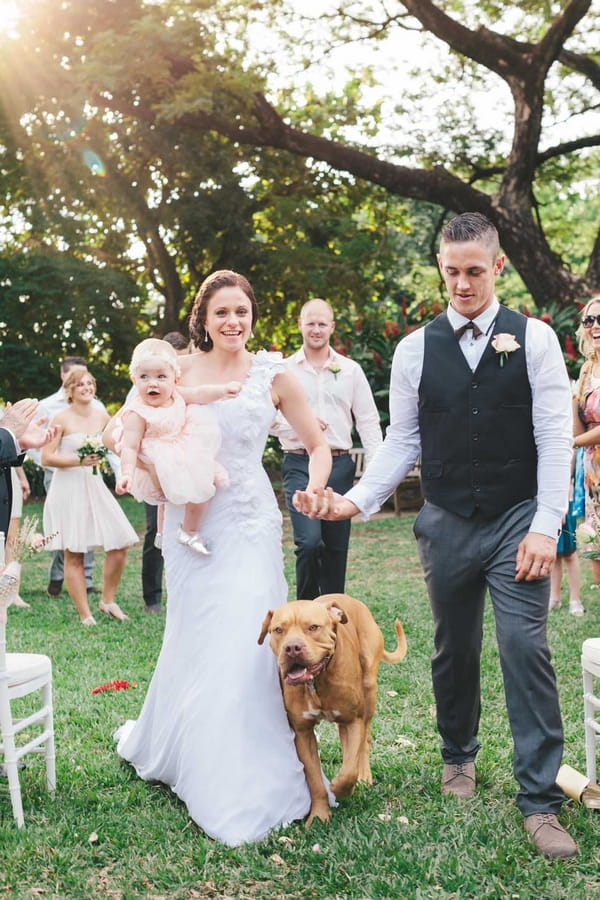 Bride and groom with kiss