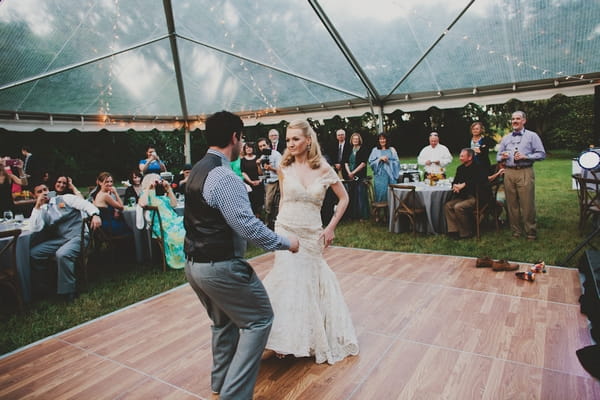 Bride and groom first dance