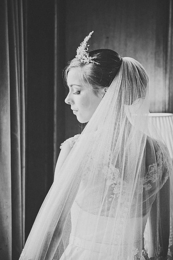 Bride with long veil