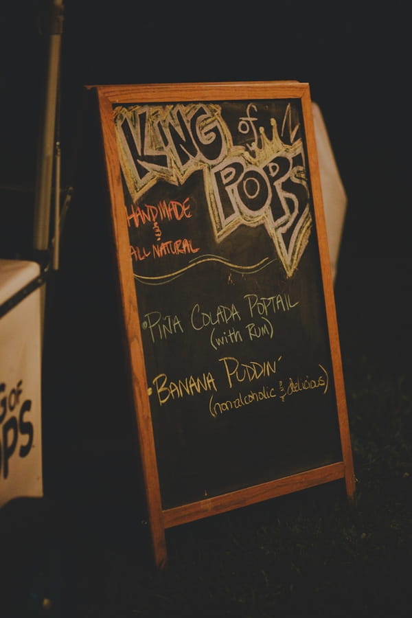 King of pops drink menu