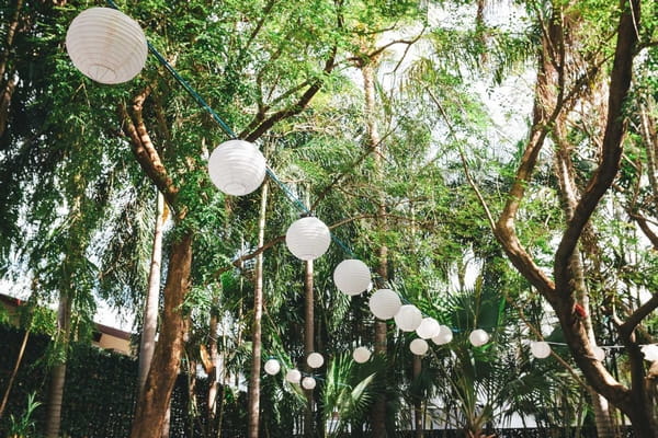 Hanging wedding lanterns