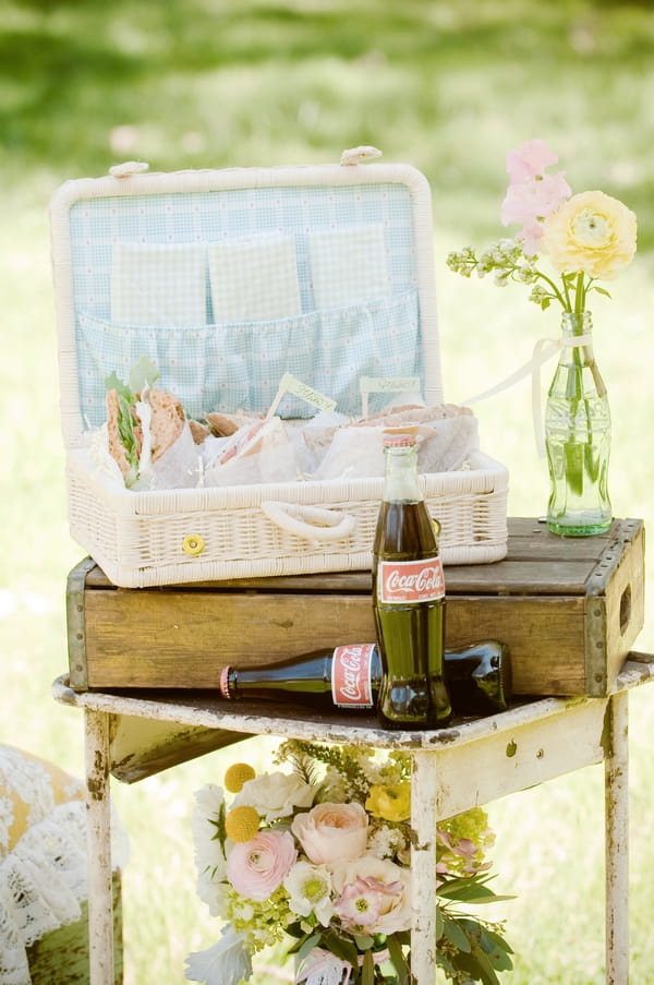 Vintage picnic hamper