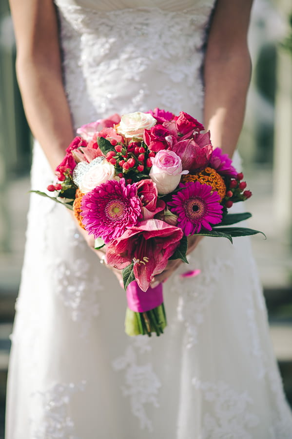 Bright wedding bouquet
