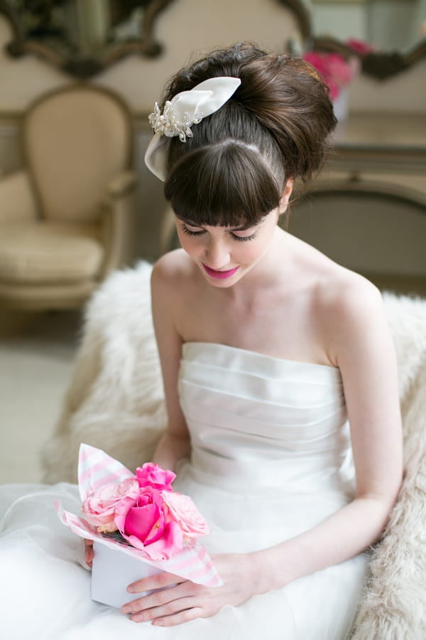 Bride sitting down