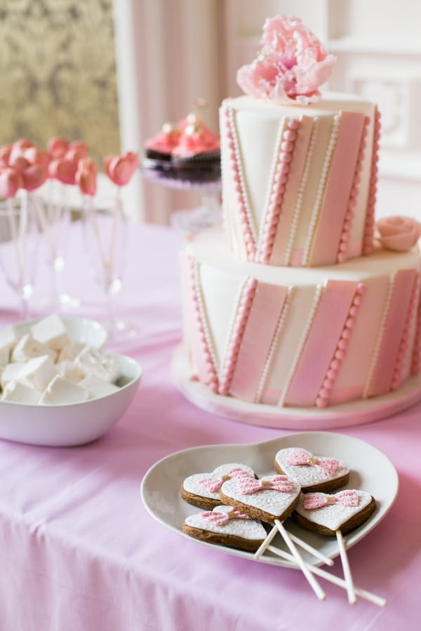 Wedding cake and biscuits