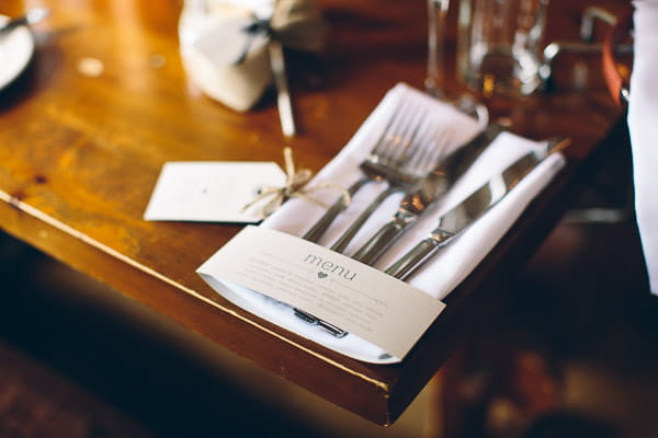 Cutlery on napkin