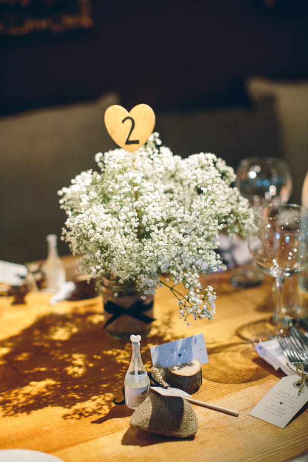 Wedding table centrepiece flowers