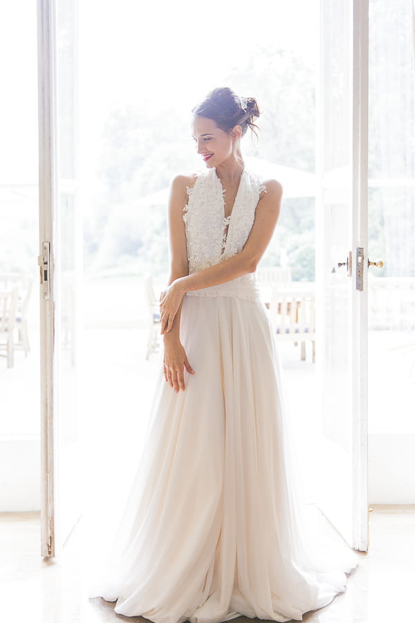 Bride wearing Charlotte Garratt wedding dress