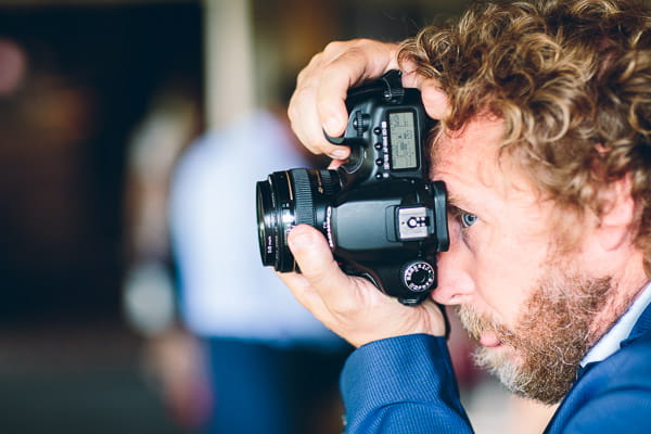 Wedding guest taking picture