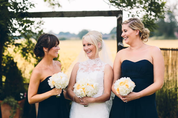 Bride and bridesmaids