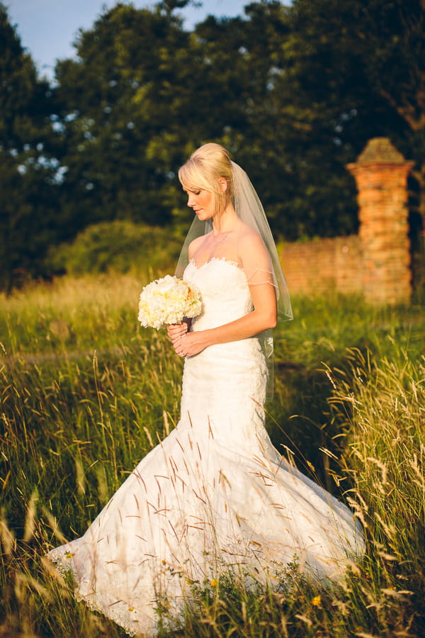 Bride holding bouquet