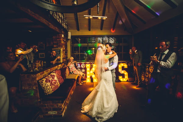 Bride and groom first dance