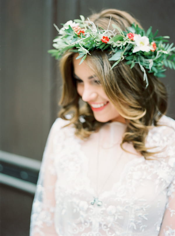 Bride with floral crown