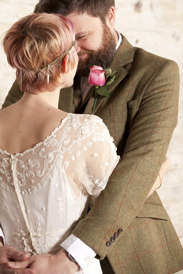 Back of bride's dress