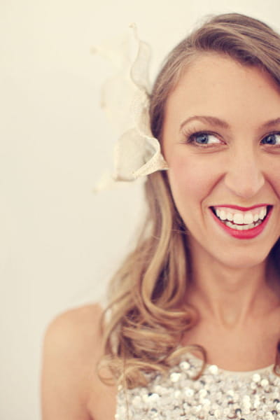 Bride with bow in hair