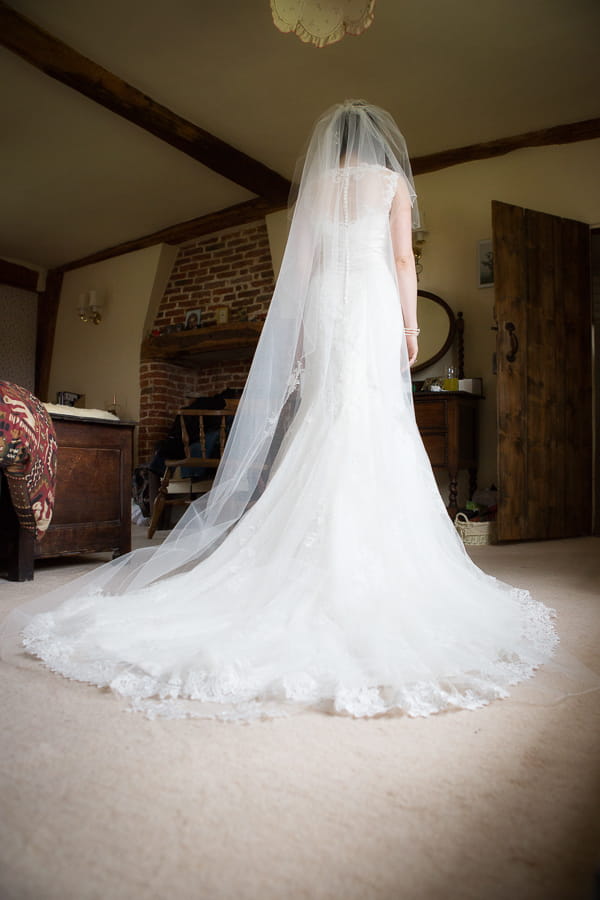 Bride with long veil