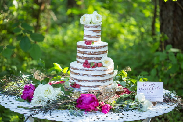 Naked wedding cake