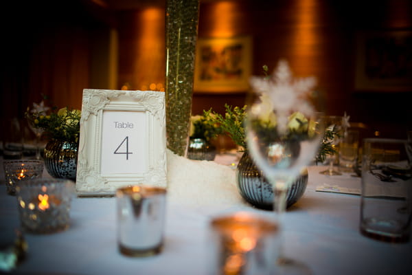 Winter wedding table display