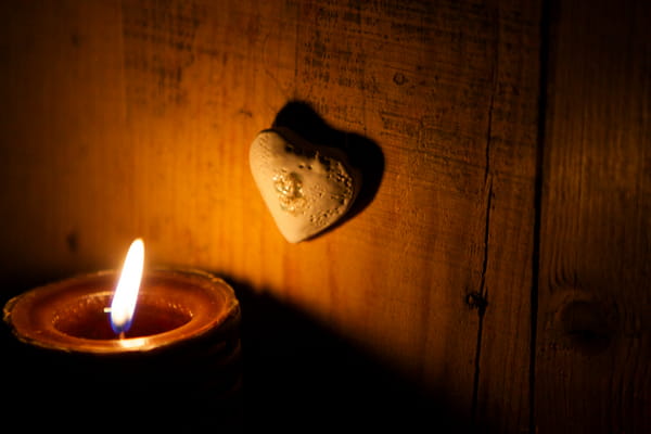 Heart and candle