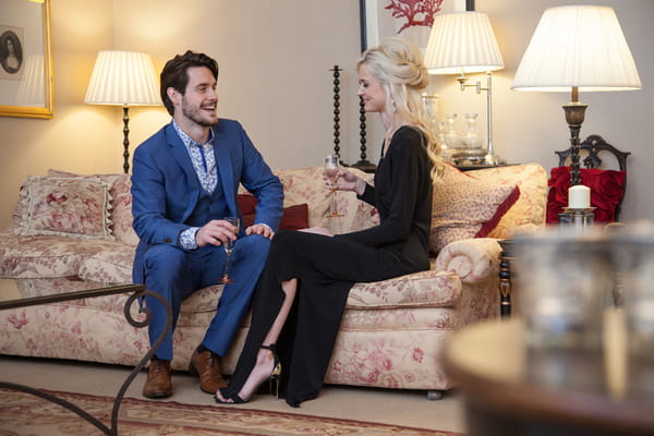 Couple sitting on couch