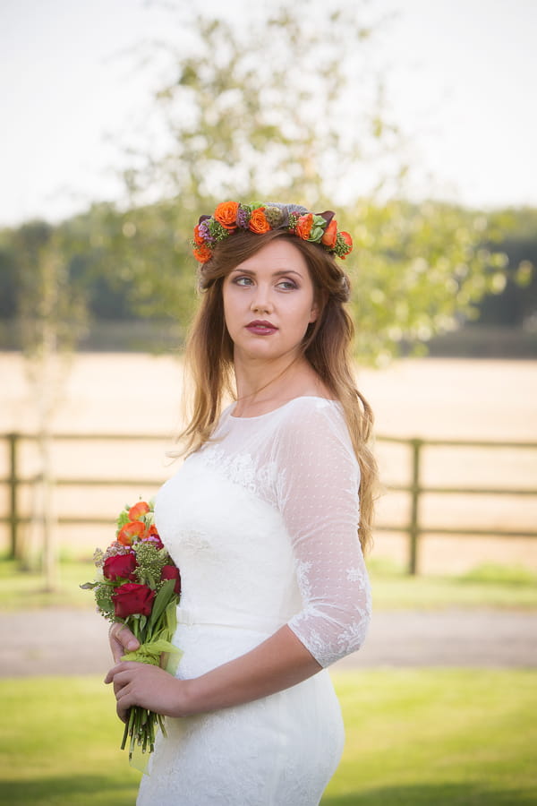 Bride with flower crown