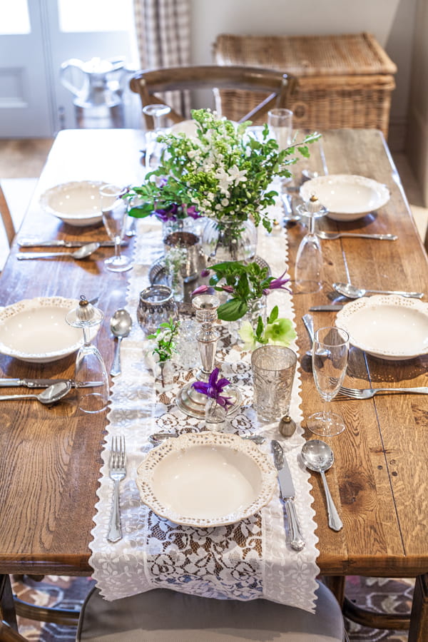 Table runner and centrepiece