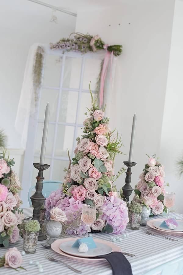 Large floral wedding table centrepiece