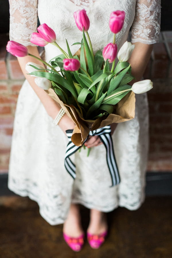 Tulip bridal bouquet