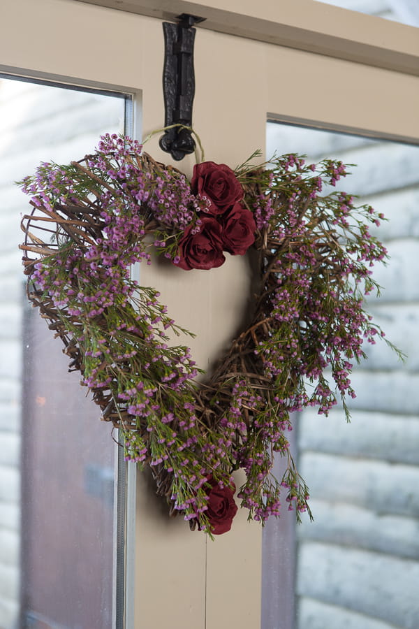 Foliage heart wreath