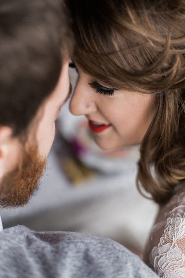 Couple about to kiss