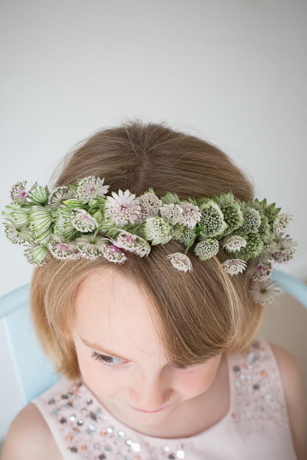 Flower girl's succulent crown